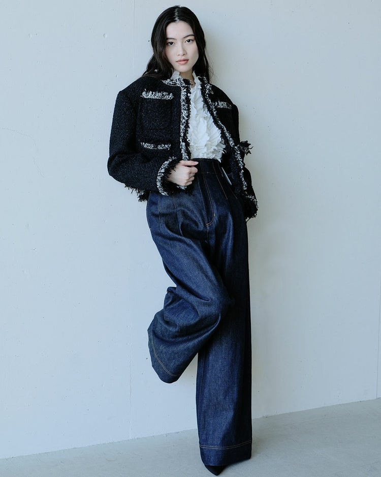 高密度タイプライター・フリルデコブラウス 詳細画像 ホワイト 7