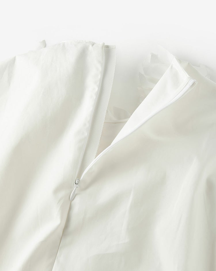 高密度タイプライター・フリルデコブラウス 詳細画像 ホワイト 8