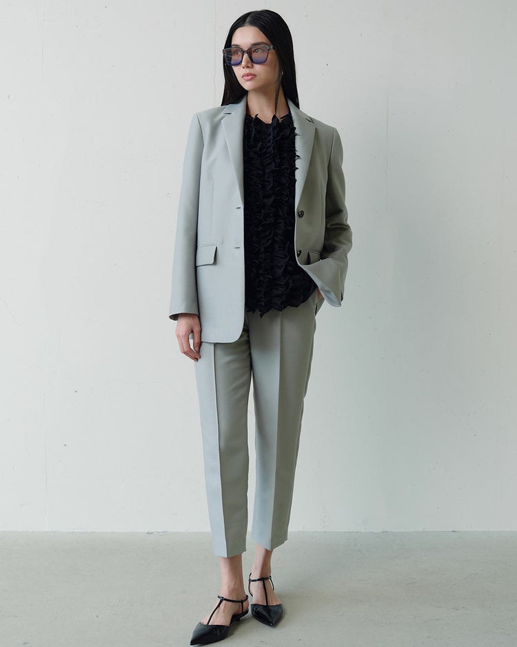 高密度タイプライター・フリルデコブラウス 詳細画像 ブラック 7