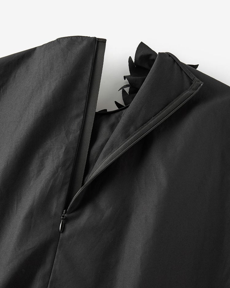 高密度タイプライター・フリルデコブラウス 詳細画像 ブラック 8