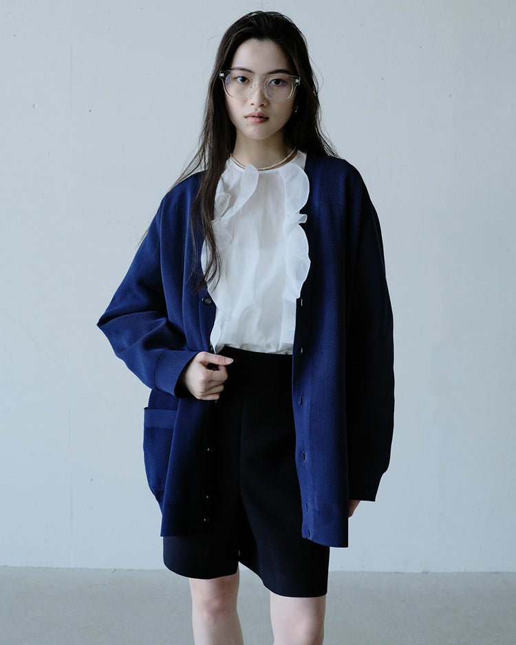 強撚オーガンジー・フリルブラウス 詳細画像 ホワイト 6