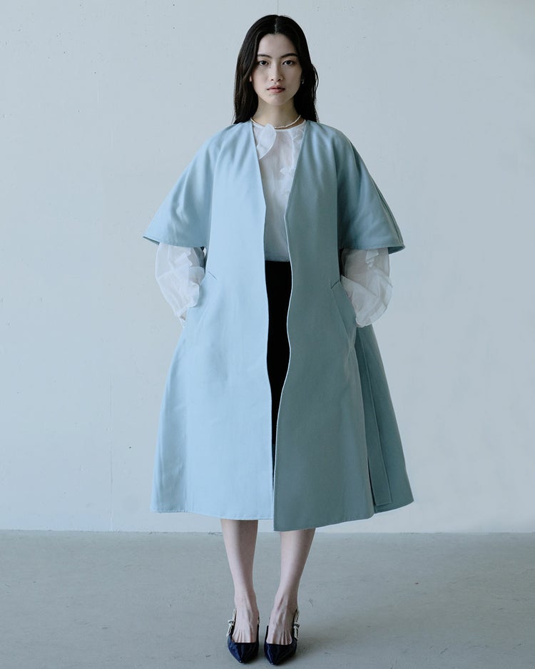 強撚オーガンジー・フリルブラウス 詳細画像 ホワイト 7