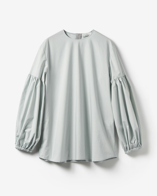 高密度タイプライター・パフ袖ブラウス