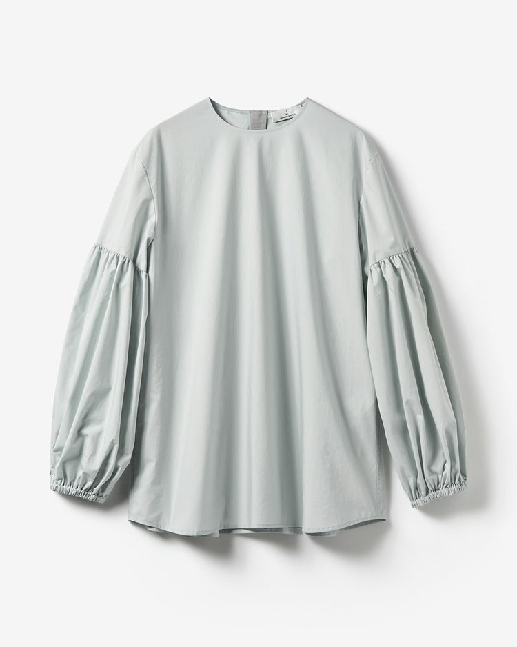 高密度タイプライター・パフ袖ブラウス 詳細画像 グレー 10