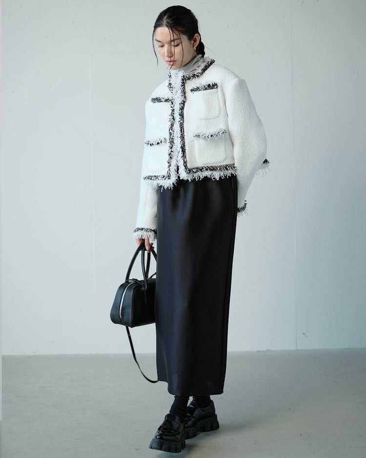 オクタダブルクロス・ナロースカート 詳細画像 ブラック 8