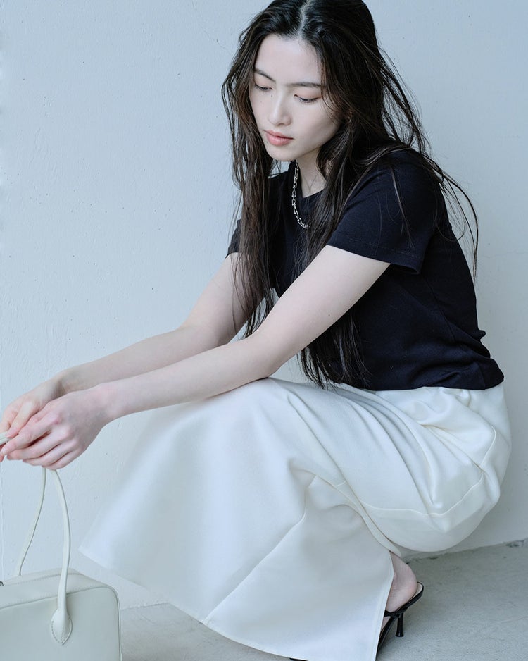 オクタダブルクロス・ナロースカート 詳細画像 アイボリー 2