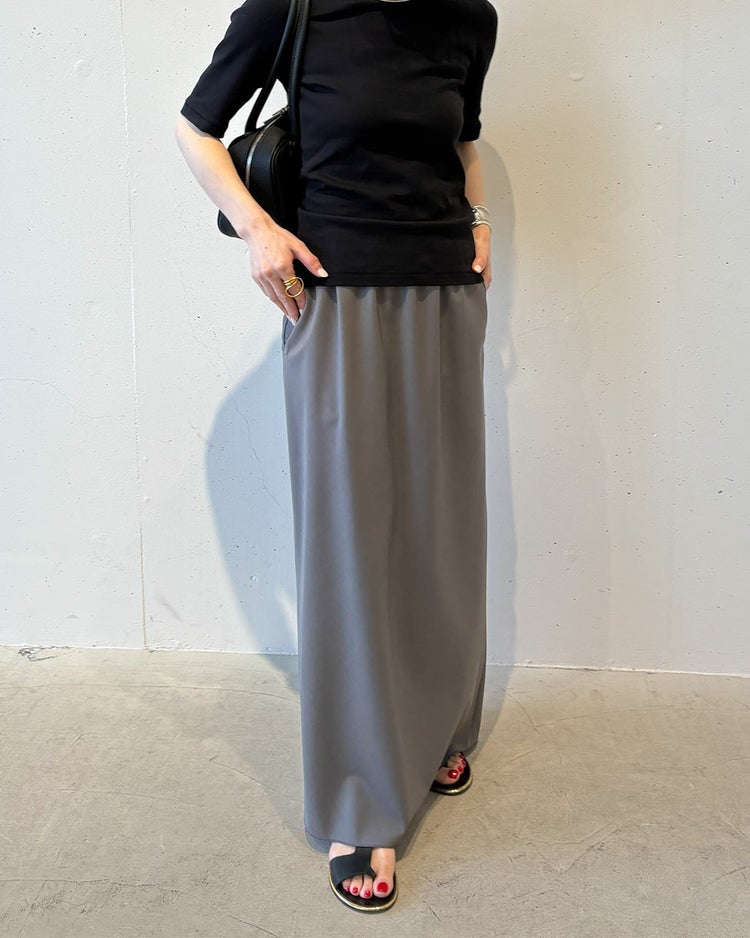 ドライタッチツイル・バイアスロングスカート 詳細画像 グレー 5