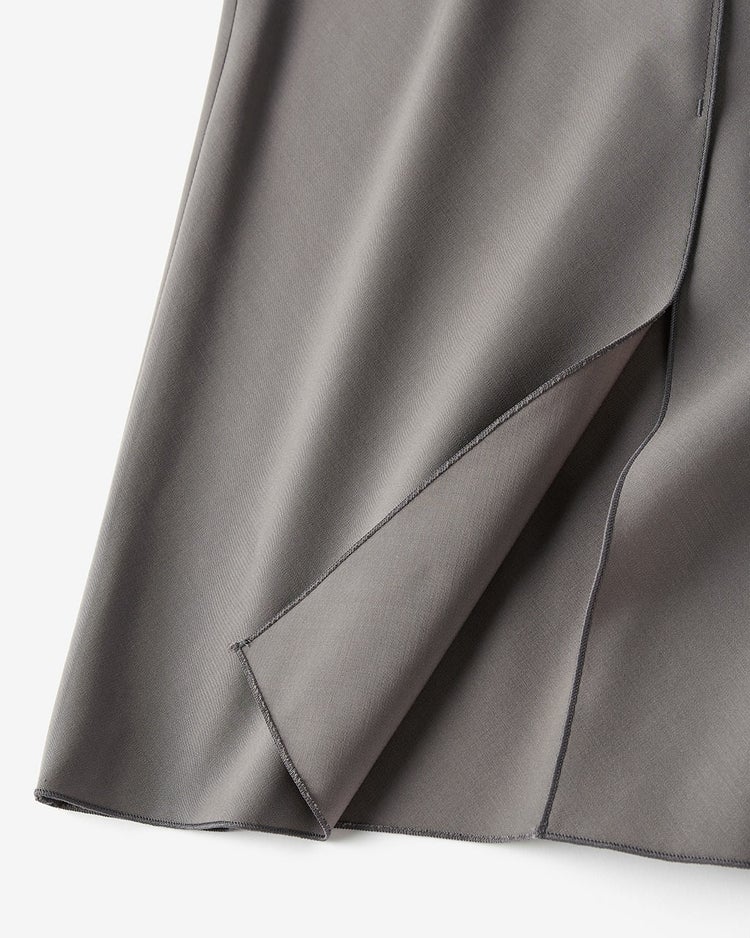 ドライタッチツイル・バイアスロングスカート 詳細画像 グレー 8