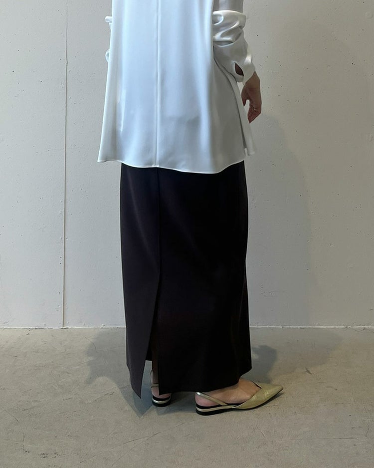 ドライタッチツイル・バイアスロングスカート 詳細画像 ブラック 2