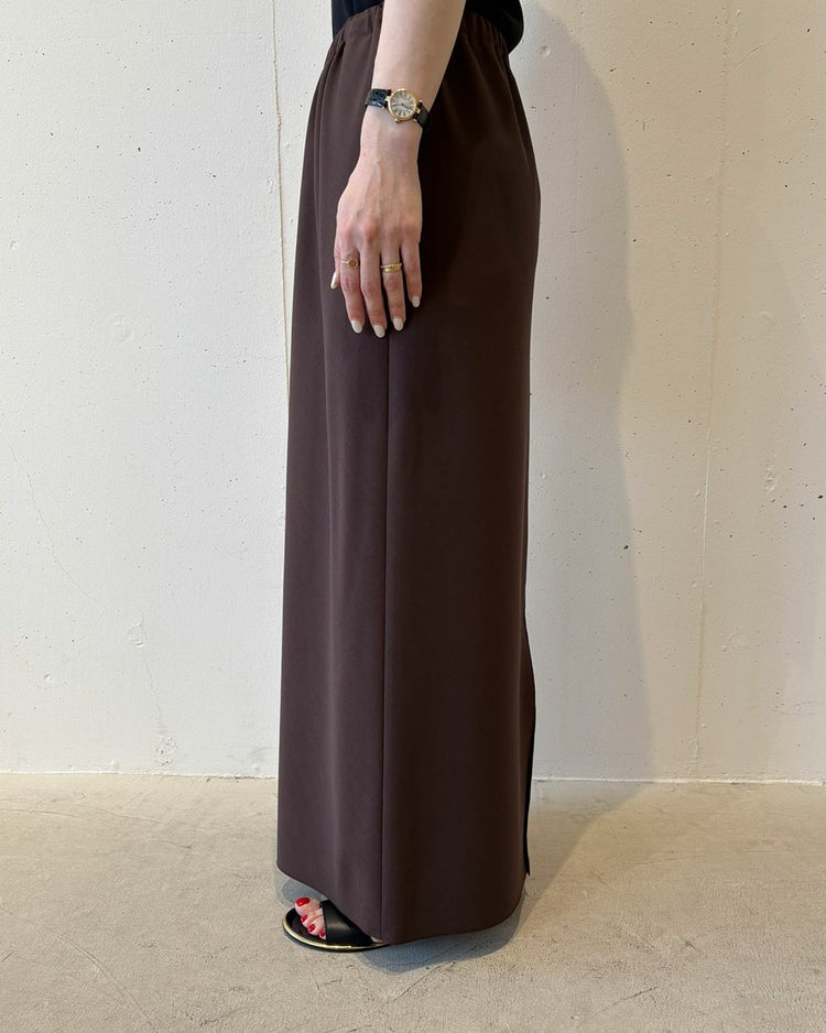 ドライタッチツイル・バイアスロングスカート 詳細画像 ブラウン 4