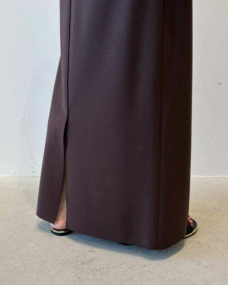 ドライタッチツイル・バイアスロングスカート 詳細画像 ブラウン 6