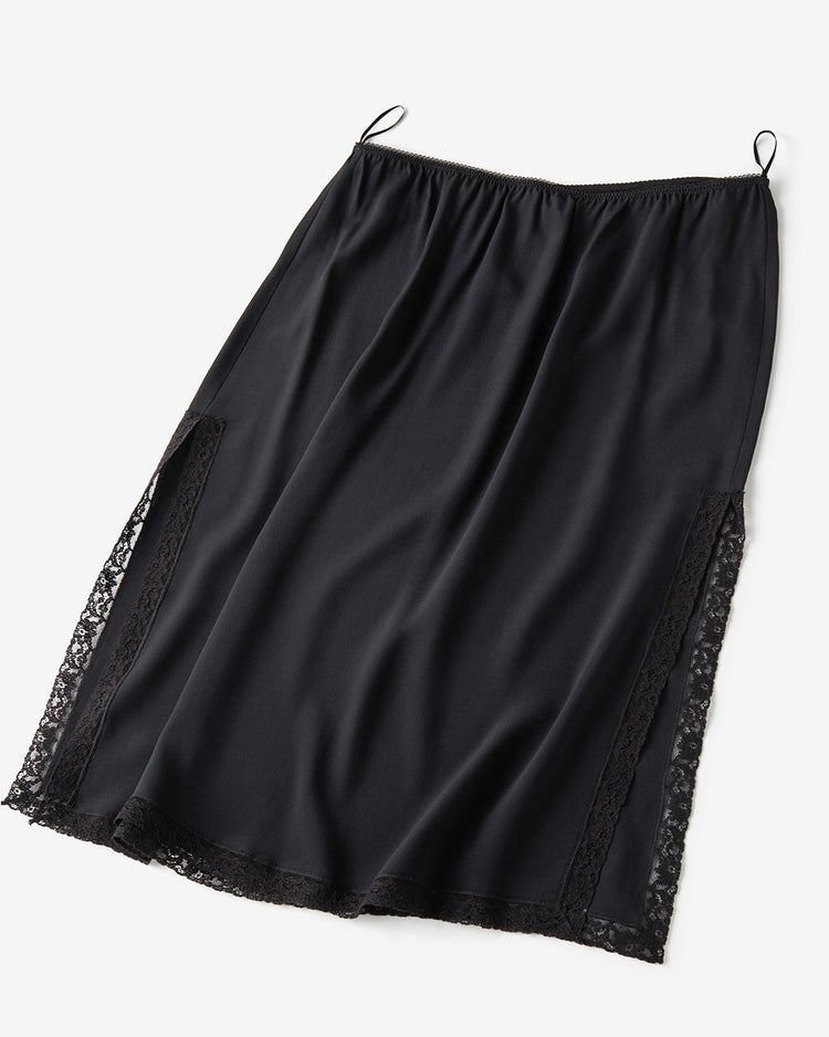 ダブルサテン・レイヤードプリーツスカート 詳細画像 ブラック 9