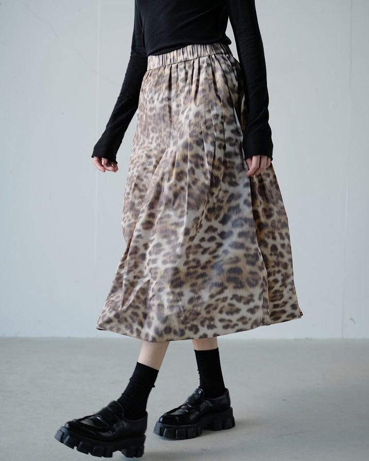 イタリアンタフタ・レオパードスカート 詳細画像 アニマル 1