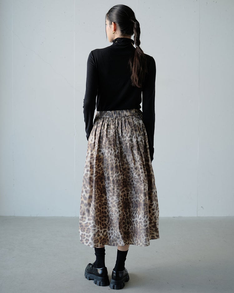 イタリアンタフタ・レオパードスカート 詳細画像 アニマル 4