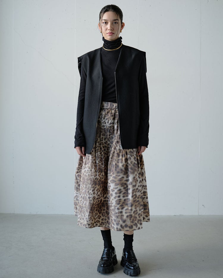 イタリアンタフタ・レオパードスカート 詳細画像 アニマル 5