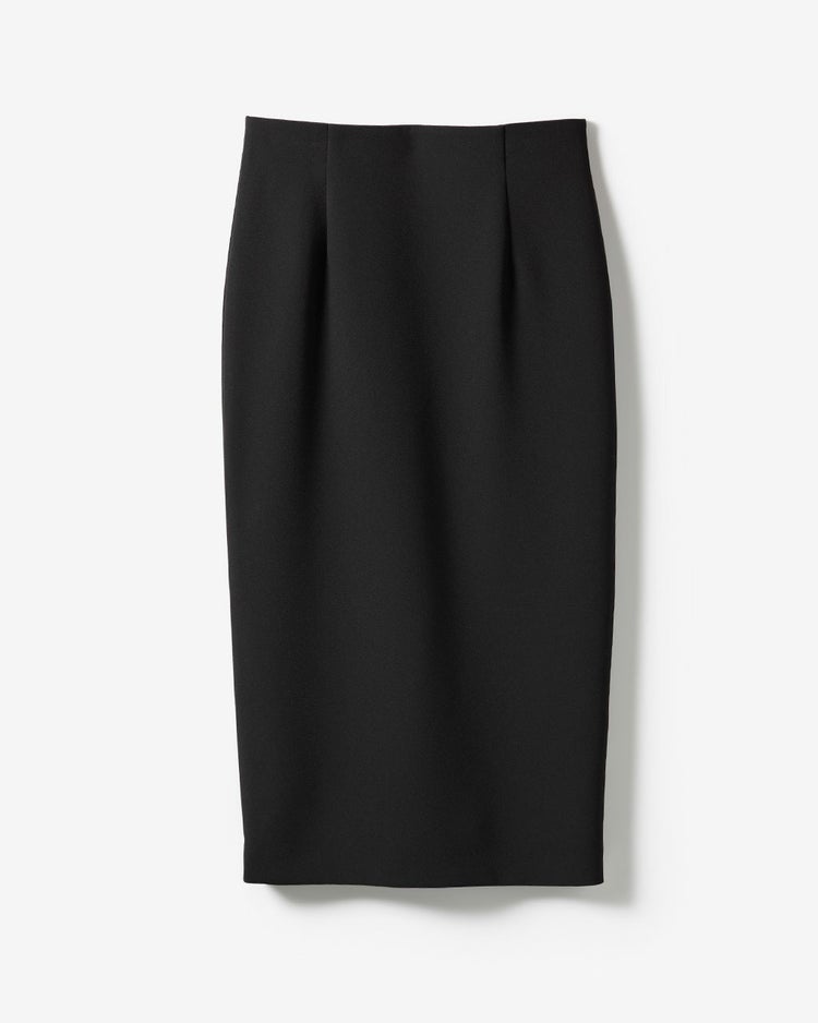 ダブルジョーゼット・タイトスカート 詳細画像 ブラック 10