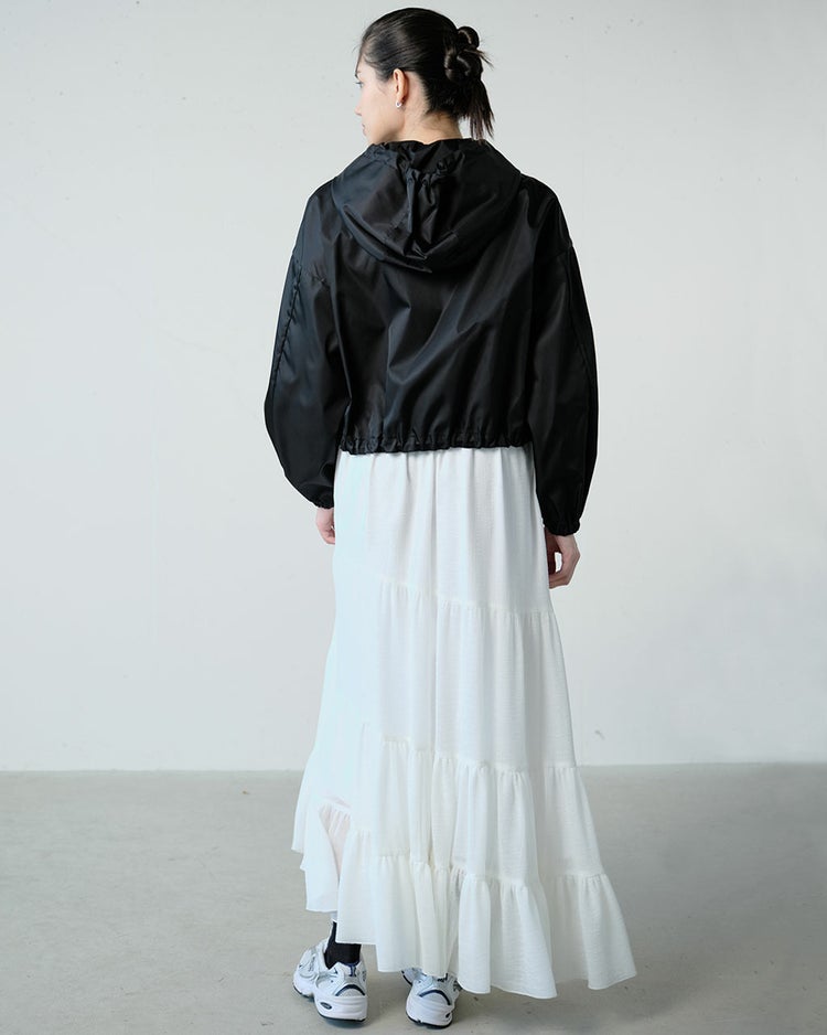 楊柳アセテート・ティアードスカート 詳細画像 ホワイト 3