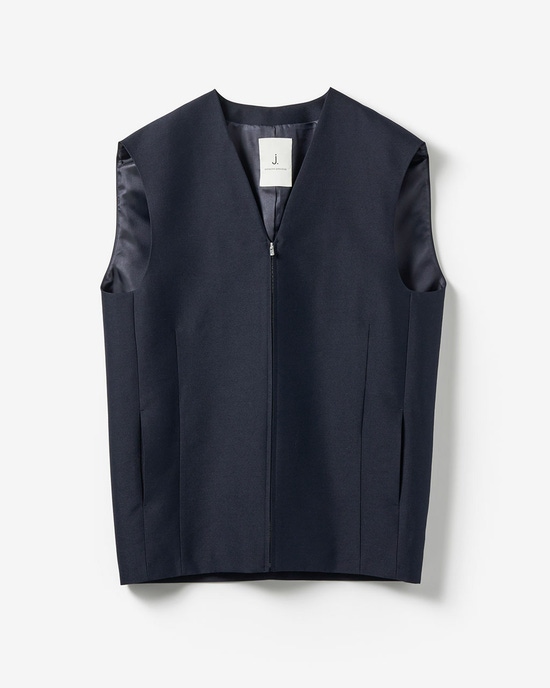 シルキーダブルフェイス・コクーンジレ