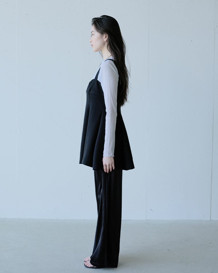 ダブルジョーゼット・レイヤードキャミ 詳細画像 ブラック 6