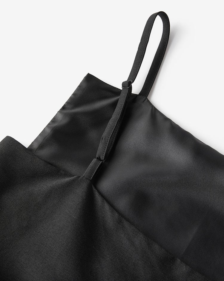 シルキーダブルフェイス・バルーンペプラムキャミ 詳細画像 ブラック 8