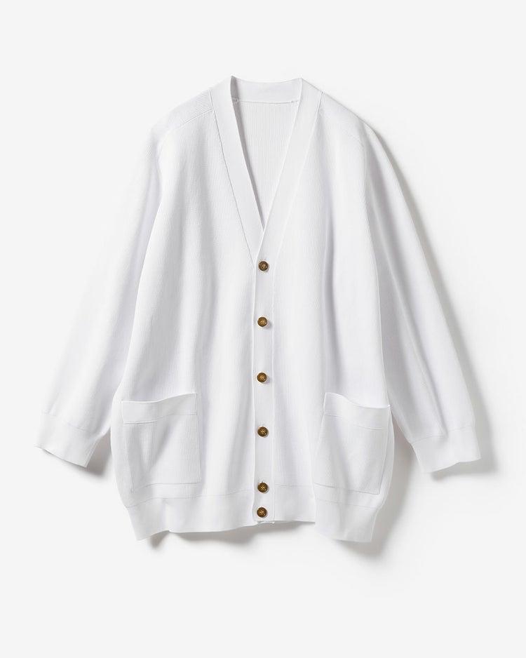 ストレッチニット・Vネックカーディガン 詳細画像 ホワイト 10