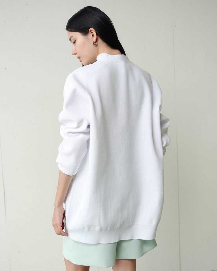 ストレッチニット・Vネックカーディガン 詳細画像 ホワイト 3