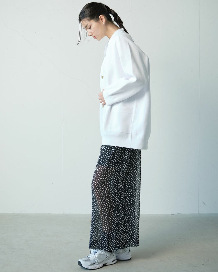 ストレッチニット・Vネックカーディガン 詳細画像 ホワイト 6