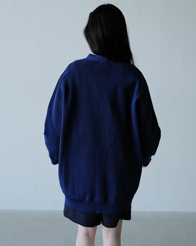 ストレッチニット・Vネックカーディガン 詳細画像 ネイビー 4