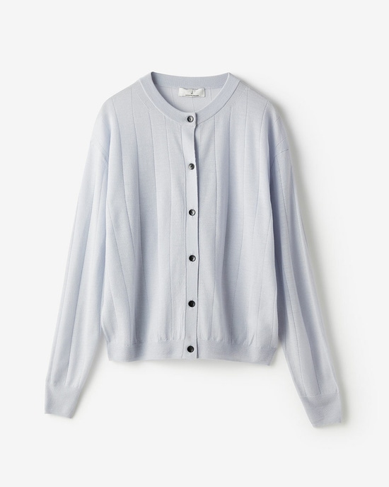 ハイゲージニット・透かし編みカーディガン