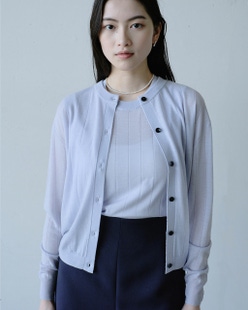 ハイゲージニット・透かし編みカーディガン