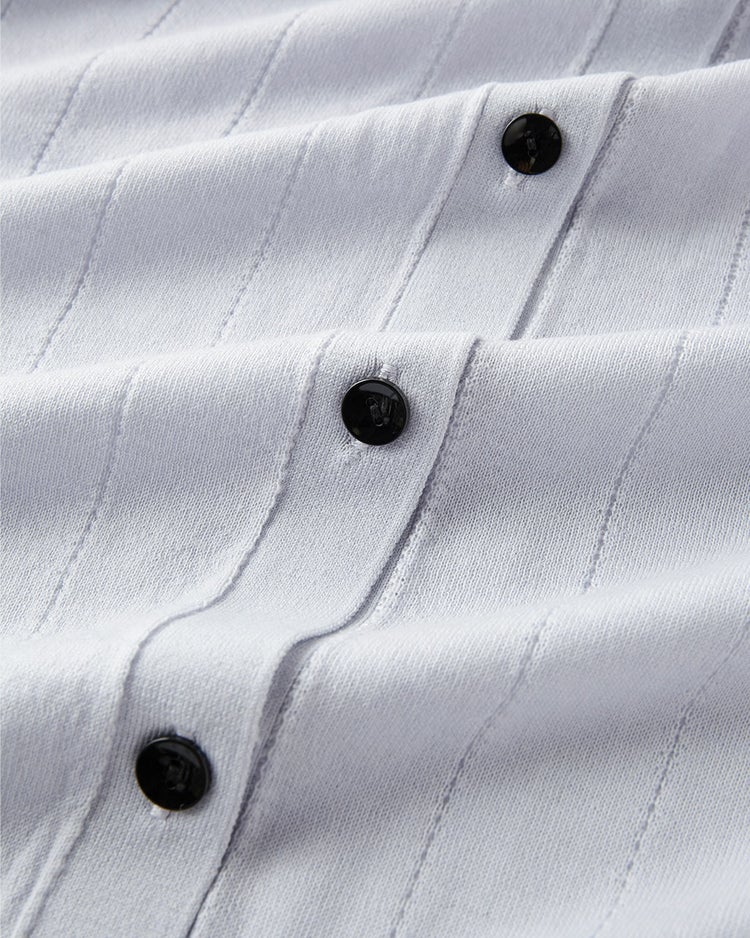 ハイゲージニット・透かし編みカーディガン 詳細画像 ライトグレー 8