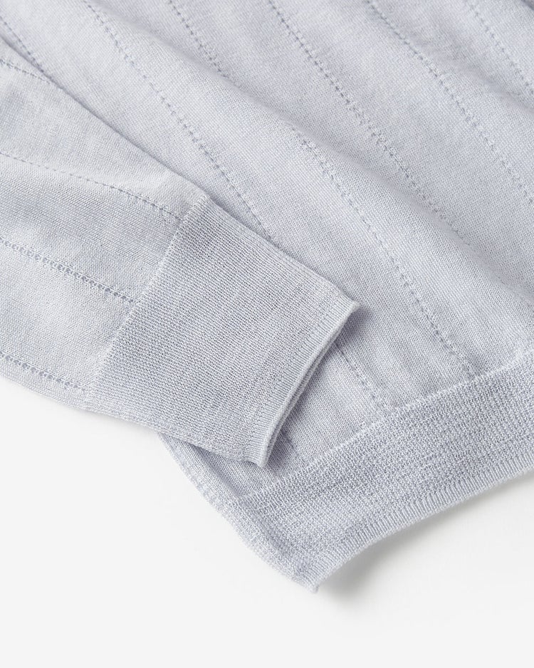 ハイゲージニット・透かし編みカーディガン 詳細画像 ライトグレー 9