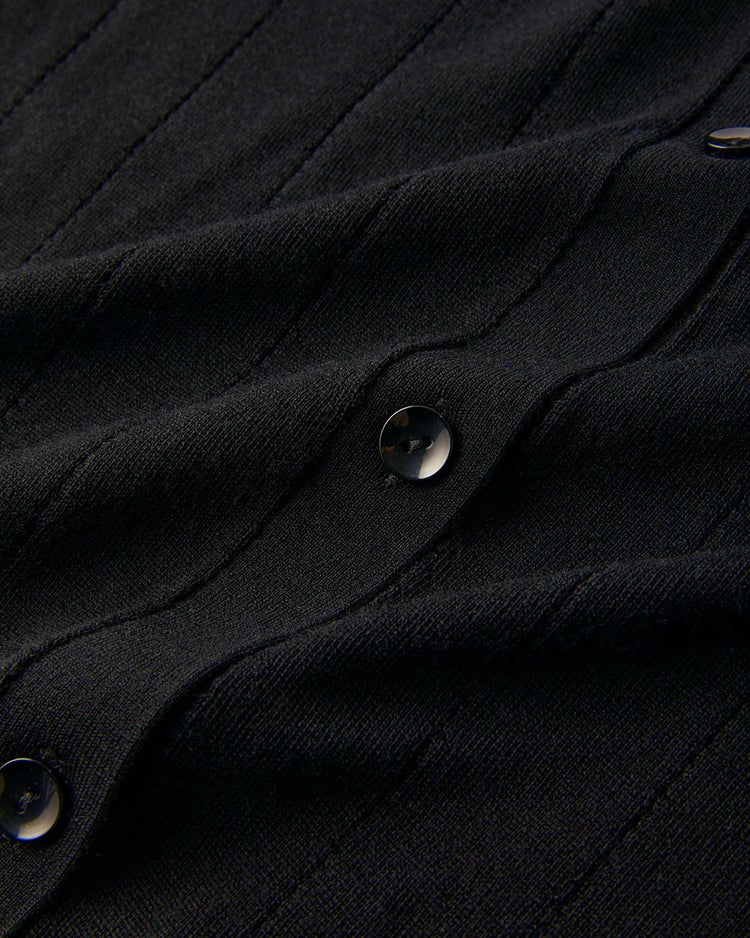 ハイゲージニット・透かし編みカーディガン 詳細画像 ブラック 9