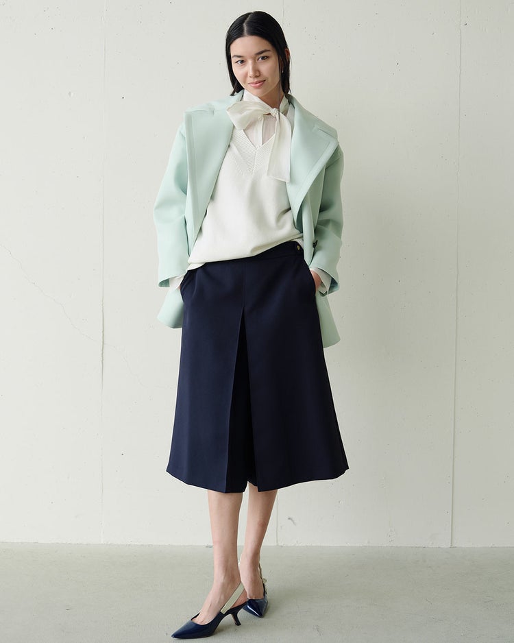 コットンニット・Vネックベスト 詳細画像 オフホワイト 5