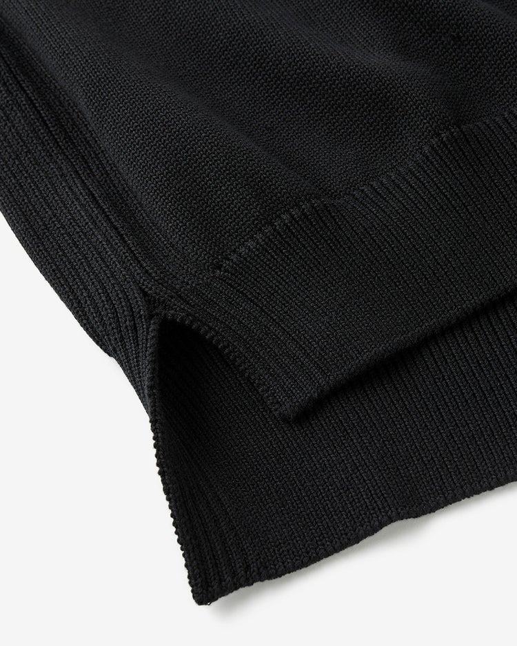 コットンニット・Vネックベスト 詳細画像 ブラック 3