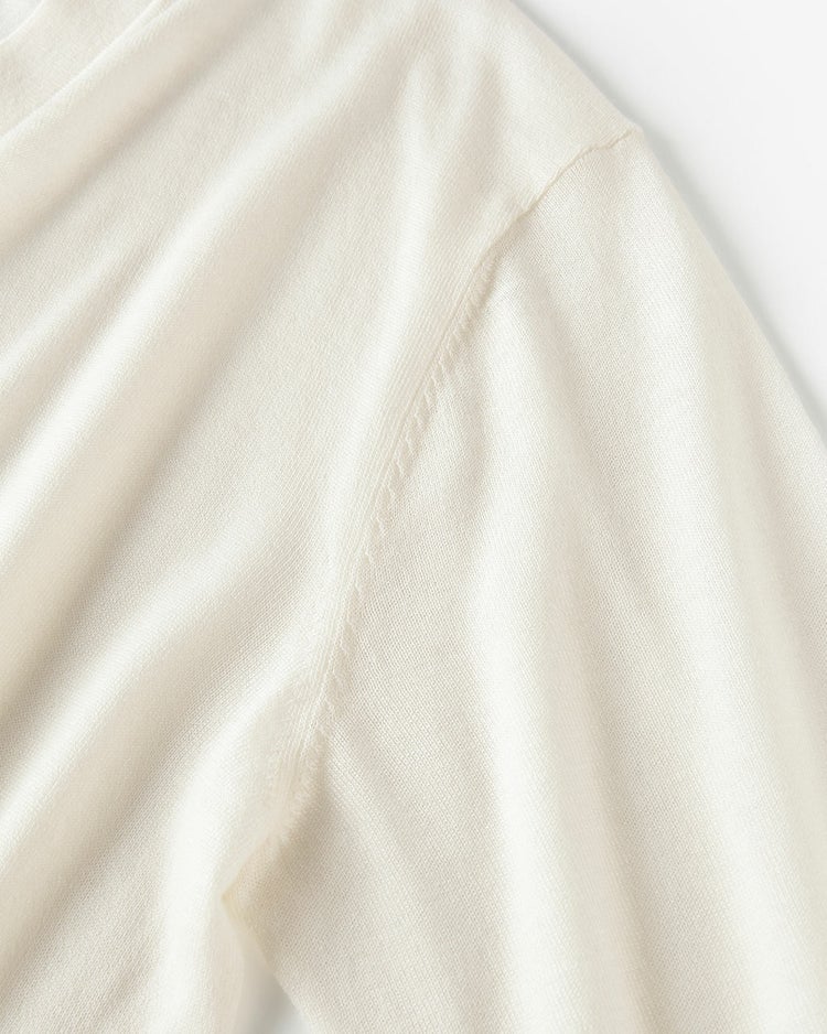 ドレープウール・深Vネックセーター 詳細画像 ホワイト 8