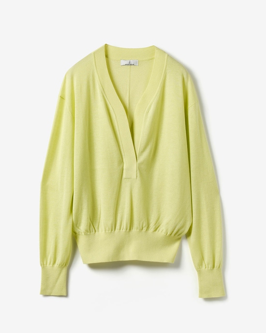 ドレープウール・深Vネックセーター