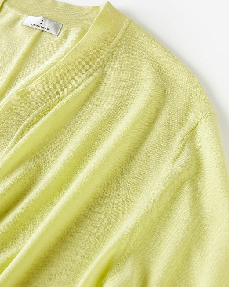 ドレープウール・深Vネックセーター 詳細画像 ライム 8