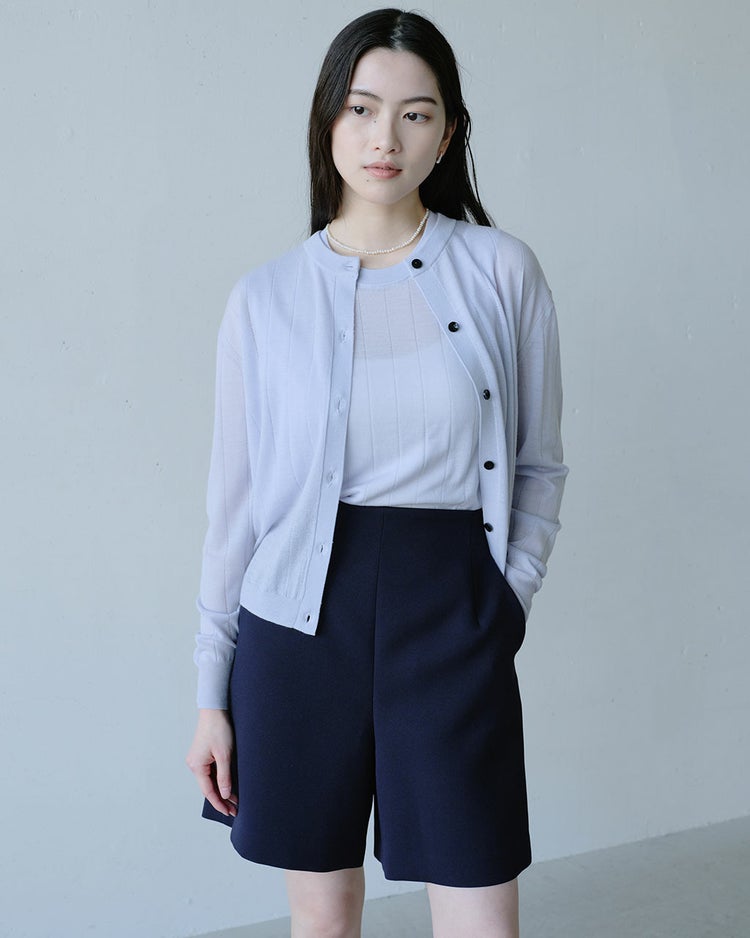 ハイゲージニット・透かし編みトップス 詳細画像 ライトグレー 6