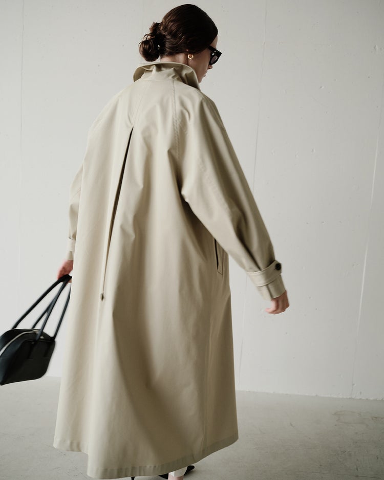 シャンブレーツイル・オーバーステンカラーコート 詳細画像 ベージュ 4