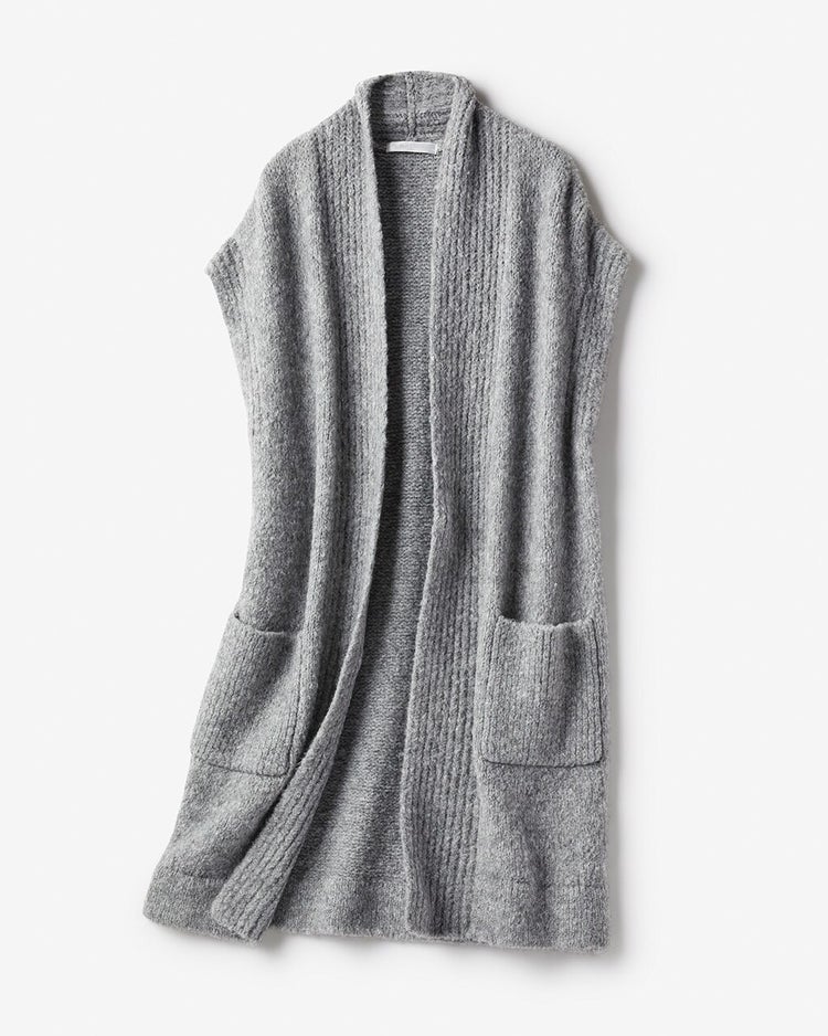 イタリア糸・アルパカ混ループジレ 詳細画像 ライトグレー 6