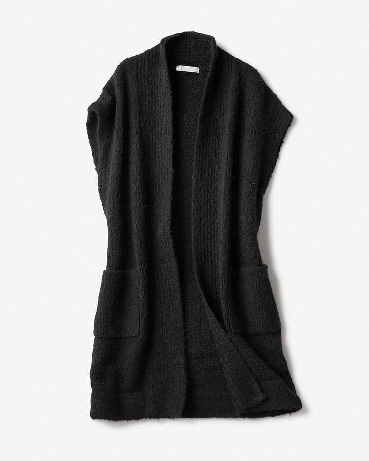 イタリア糸・アルパカ混ループジレ 詳細画像 ブラック 6