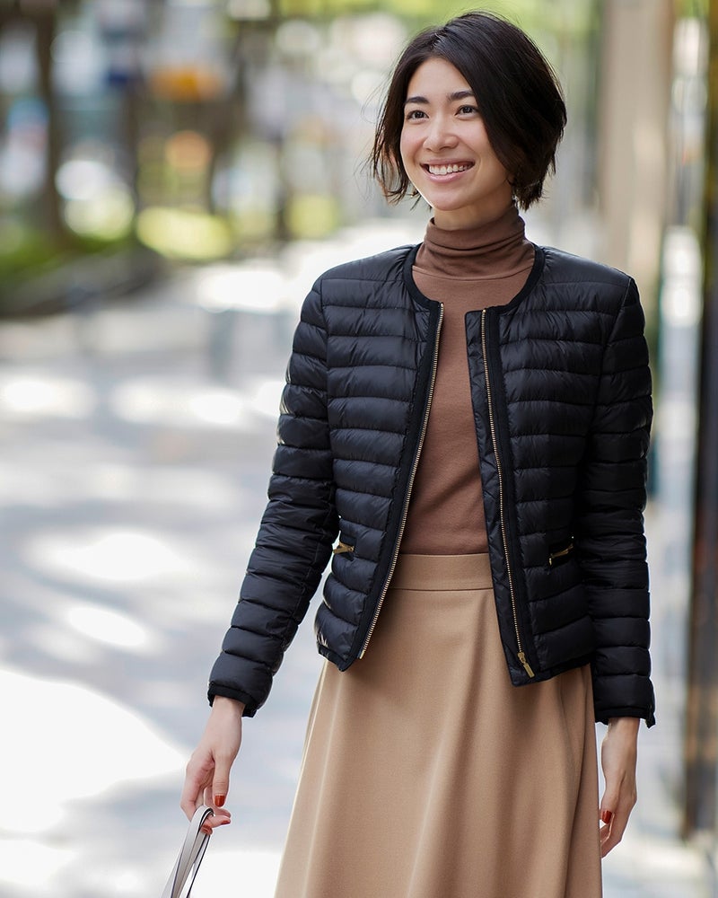 グログラン使い ノーカラーショートダウン 40代50代からのレディース メンズファッション通販 Doclasse ドゥクラッセ