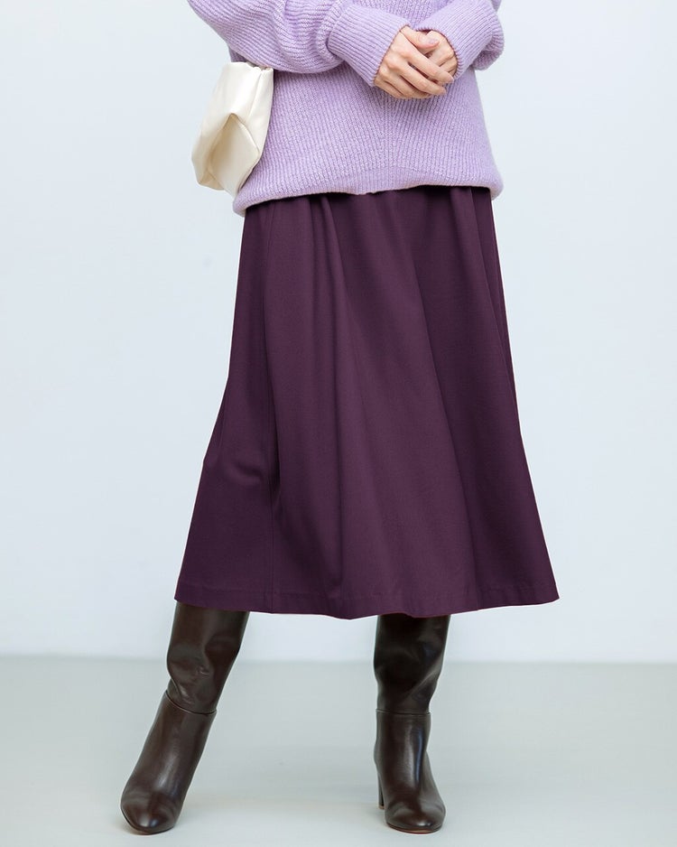 プレミアヒート・ミディフレアスカート 詳細画像 プラム 1