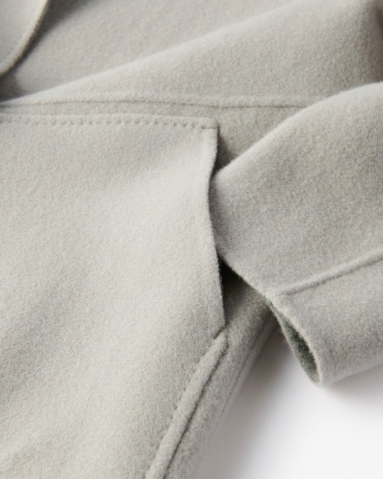 ダブルフェイスウール・ステンカラーコート 詳細画像 ライトグレー 5