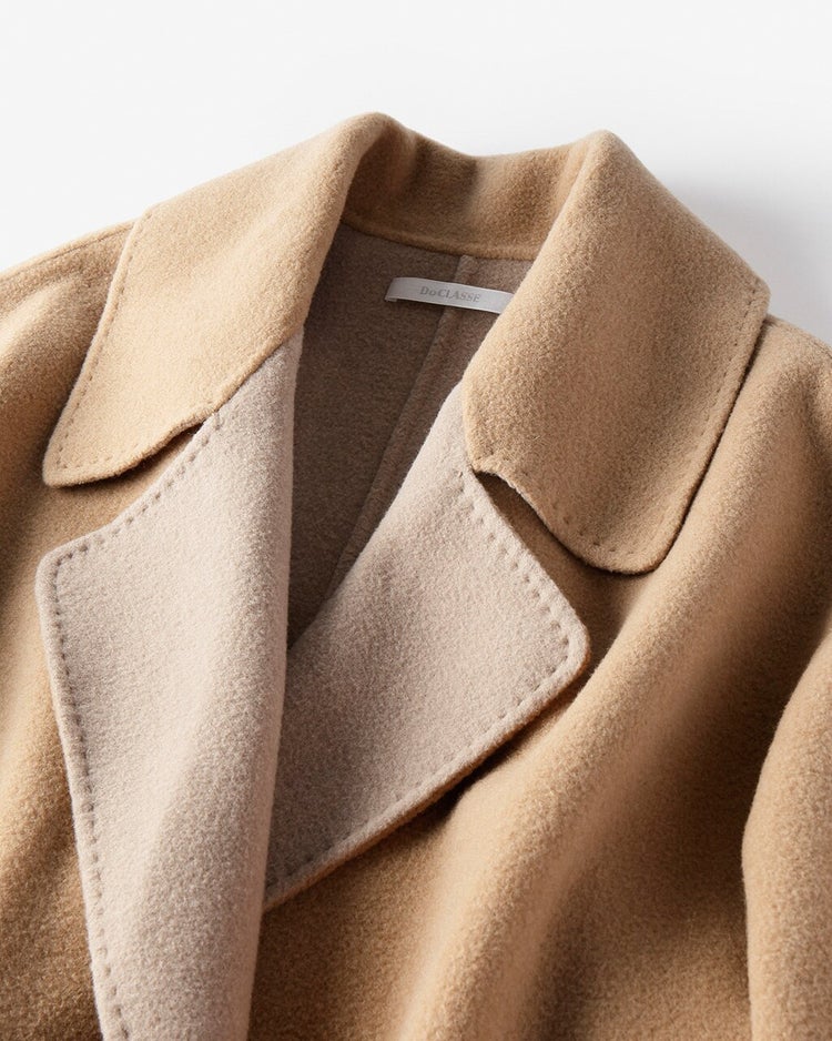 ダブルフェイスウール・ステンカラーコート 詳細画像 ベージュパターン 2