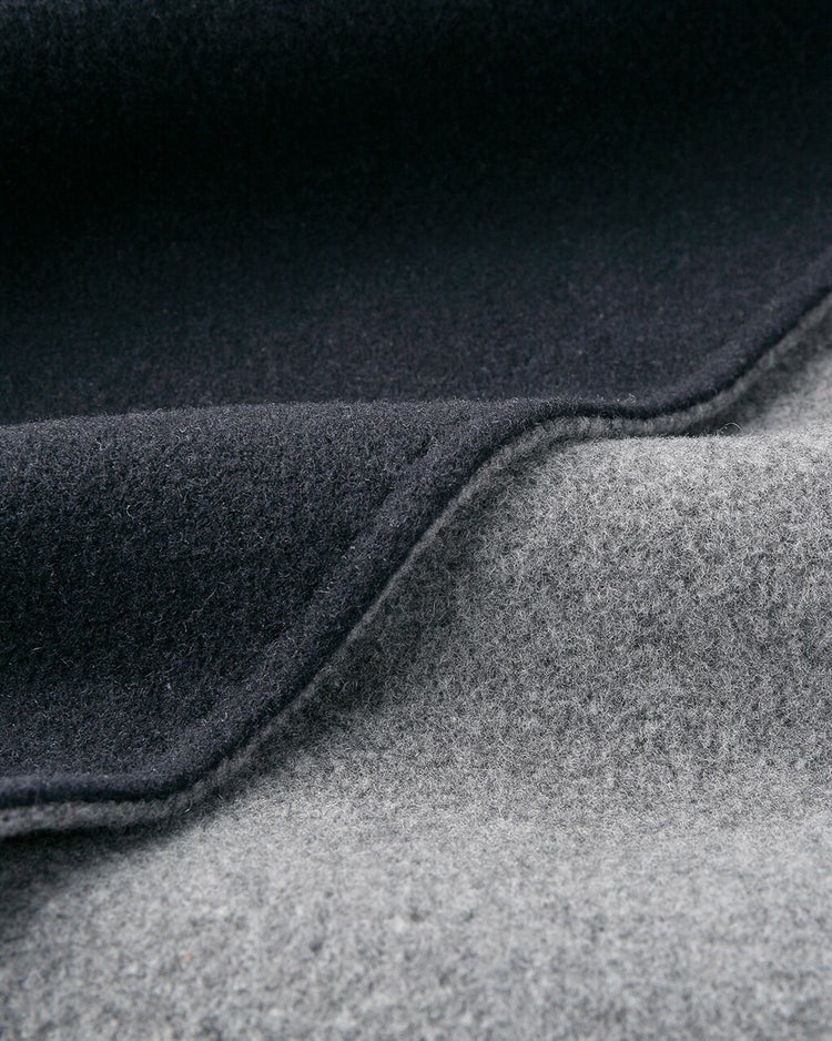 ダブルフェイスウール・ステンカラーコート 詳細画像 ネイビーパターン 4