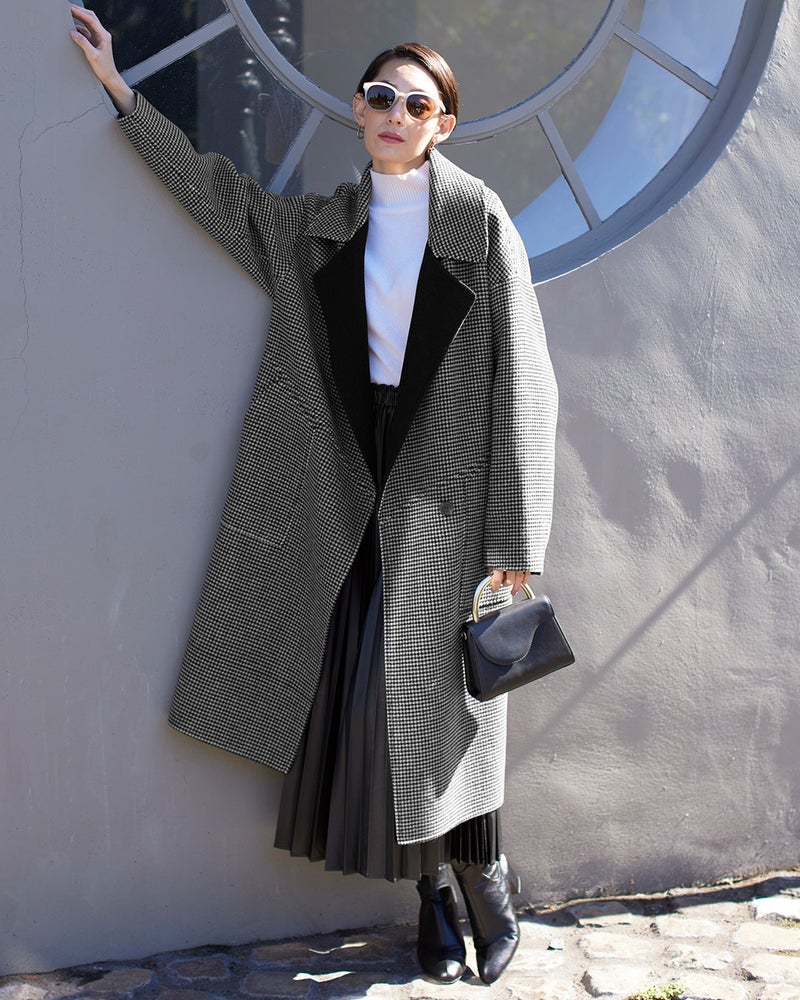 ダブルフェイスウール ステンカラーコート 40代50代からのレディース メンズファッション通販 Doclasse ドゥクラッセ