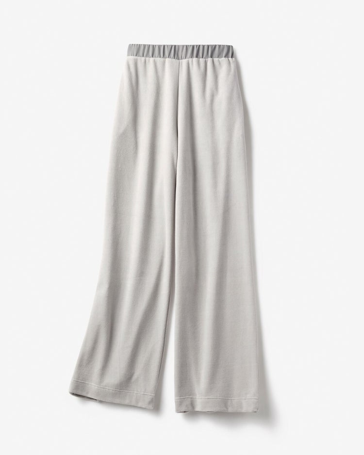 ストレッチベロア・セミワイドパンツ 詳細画像 ライトグレー 2