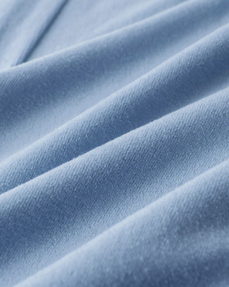 ストレッチベロア・セミワイドパンツ 詳細画像 ダスティーブルー 3